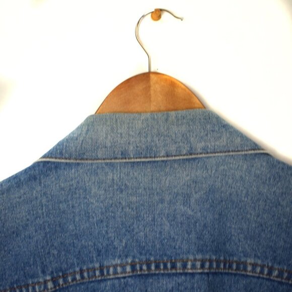 Vintage Rugged Wear Blue Denim Button Down Trucker Jacket Size XL - Picture 8 of 16